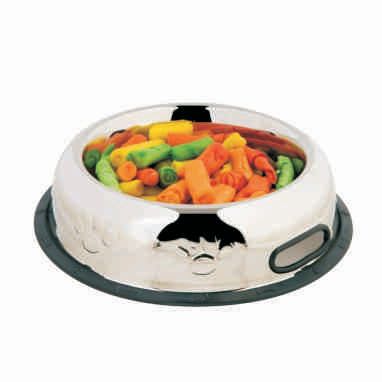 Embossed bowl with finger slot